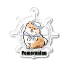 犬グッズの店しえるぶるーのマリンだワン！　ポメラニアン Acrylic Key Chain