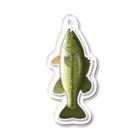 猫と釣り人のBLACK BASS_KC Acrylic Key Chain