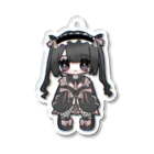 usa+の地雷系おんなのこ黒ピンク Acrylic Key Chain