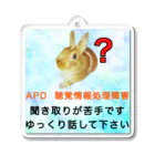 ドライのうさぎ　APD 聴覚情報処理障害　聞き取りが苦手 Acrylic Key Chain