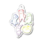 ちゃちゃまるふどーさんのダンシング柴くんズ(輪っか) Acrylic Key Chain