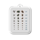 ★SUZURIのTシャツセール開催中！！！☆kg_shopのゲンゴロウどっち【視力検査表パロディ】 Acrylic Key Chain