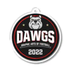 TEAM DAWGS STOREのサークルロゴ アクリルキーホルダー