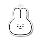 こつｗのおみせの量産うさぎ まゆげ ver.ホワイト Acrylic Key Chain