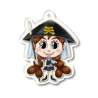 堀越ヨッシーのお店（SUZURI支店）の森邦子(足軽ガール) Acrylic Key Chain