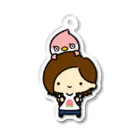 モモノスケ🍑🐦️のモモノスケとモモちゅん Acrylic Key Chain