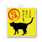 紅天本舗の猫がいます＊黄色＊キーホルダー Acrylic Key Chain