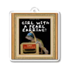 Leopard GeCokeのGirl with a Pearl Earring？ Acrylic Key Chain