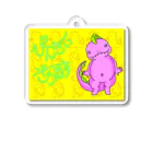 スマホ絵師 ほそゆか【公式ッ】のぴんきぃざうるす ぴんくちゃん Acrylic Key Chain