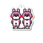 Dr.Cloud Clearの2匹のドットUSAGI Acrylic Key Chain