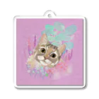 みきぞーん｜保護猫 ミッキー画伯と肉球とおともだちのlizu ×　お花畑 Acrylic Key Chain