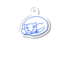 くものいとの丸まって眠る猫 Acrylic Key Chain