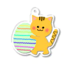 "hand omame" HAPPY Factory from SUZURIのEaster cat by Gallery "hand omame" Acrylic Key Chain