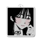 れんのぐっずの萌え袖黒髪ロングちゃん Acrylic Key Chain