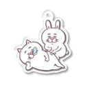 目つきの悪い猫＠いけやけいの居眠りにゃんこ Acrylic Key Chain