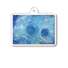 小さな宇宙工房おっちーの龍からのメッセージ～BlueRose～ Acrylic Key Chain