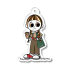 grumpy girl ＊のラテちゃんのユウウツ Acrylic Key Chain