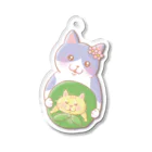 トラとハチワレのふろしき Acrylic Key Chain