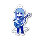 天雨さあまの天気屋さんのベースガール　青 Acrylic Key Chain