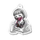 和温堂の迷彩マスク  ピンク　文字黒 Acrylic Key Chain