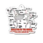 こさぶぅ店長の馬グッズラボの馬の骨スケルトンホース・SKELETON HORSE Acrylic Key Chain