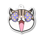 アルカナマイル SUZURI店 (高橋マイル)元ネコマイル店のねこ(キジ)Face100 きらきら Acrylic Key Chain