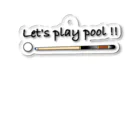 LOCO.AYAのLet’s play pool !!ビリヤードデザイン アクリルキーホルダー