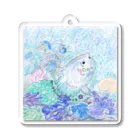 ZORUMEKIA あぞじぃーからの（zorumekia369）の磯村佳美のspace fish宇宙魚「海のマンボウ、海のクラゲ」 Acrylic Key Chain