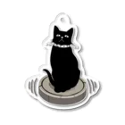 サトオのルンバに乗る黒猫 アクリルキーホルダー