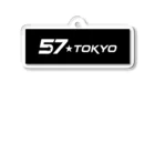 57☆TOKYO　SHOPの57☆TOKYO【黒背景ロゴver】 アクリルキーホルダー