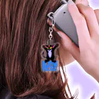 蜜蜂屋グラフィックス★の【棺ノ王子】ラン黒猫TFver. Acrylic Key Chain