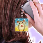 kibinojyoのチンチラ黍之丞パステル調バージョン Acrylic Key Chain