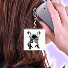 soramame1119のフレンチブルドックの仔犬グッズ Acrylic Key Chain