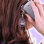 MK's SOLUTIONのカラフルなおおかみ Acrylic Key Chain