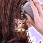 kangekiのあかんべにゃんこNo.2 Acrylic Key Chain