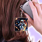kawadai_の宇宙を旅している勇者 Acrylic Key Chain