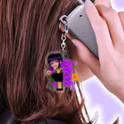 FS108(ファンタジスタ入れ歯)イラスト　絵描きの和彫りちゃん Acrylic Key Chain