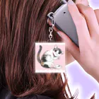 ikiterudayoの薄三毛猫のアクリルキーホルダー Acrylic Key Chain