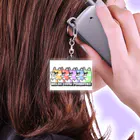 pomamomicoのカラフルコーギー Acrylic Key Chain