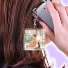 yukino_moonstarの和女子と黒猫 Acrylic Key Chain