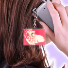 DESIGN Vivian U.のライオンのナッツ（pink） Acrylic Key Chain