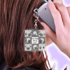 BEACSのCutie Pug 8面相 Acrylic Key Chain