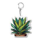 green artist のプランツパラダイスグリーンアガベ Acrylic Key Chain