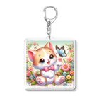 Enigma_Whispererのリボン子猫 Acrylic Key Chain