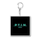 .P.T.I.N. HIKEの.P.T.I.N. HIKE - SQUARE LOGO BLACK アクリルキーホルダー