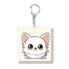 可愛いチワワグッズショップのホワイトチワワちゃん Acrylic Key Chain