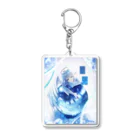 雨色雑貨店のガラスの海を抱く天使 Acrylic Key Chain