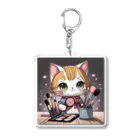 acisoneartの猫のメイクアップアーティスト Acrylic Key Chain