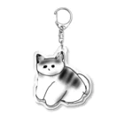 hanatatibana’s shopの画伯作 ふわふわ猫ちゃんアクリルキーホルダー Acrylic Key Chain