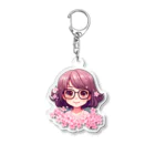 bennkeinomiseのフラワーガール Acrylic Key Chain